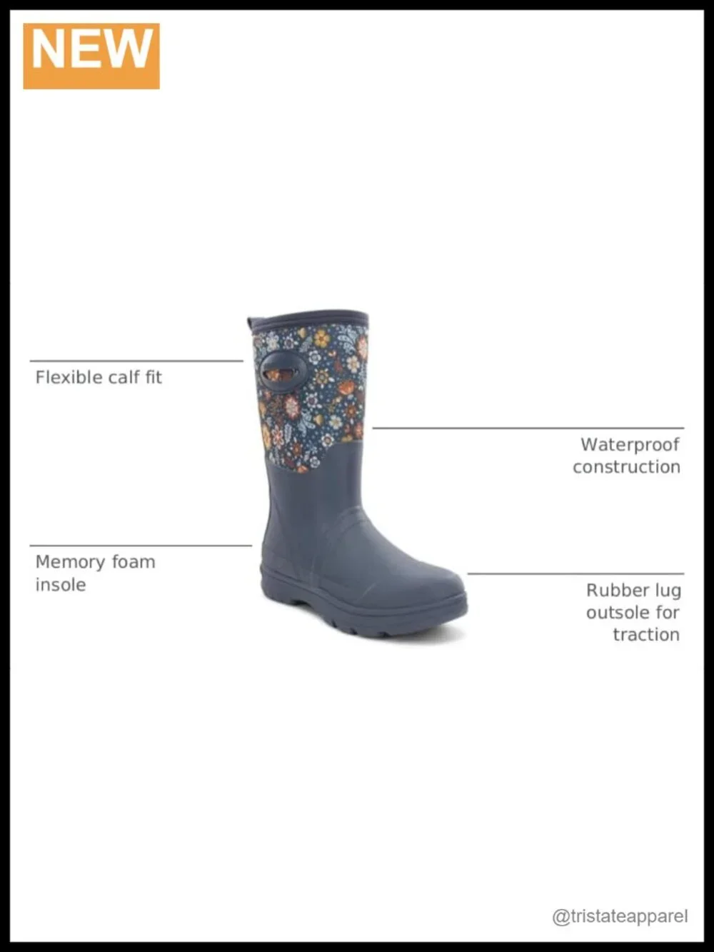 Waterproof Insulated Neoprene Mid-Calf Snow Boots with Faux Fur Lining